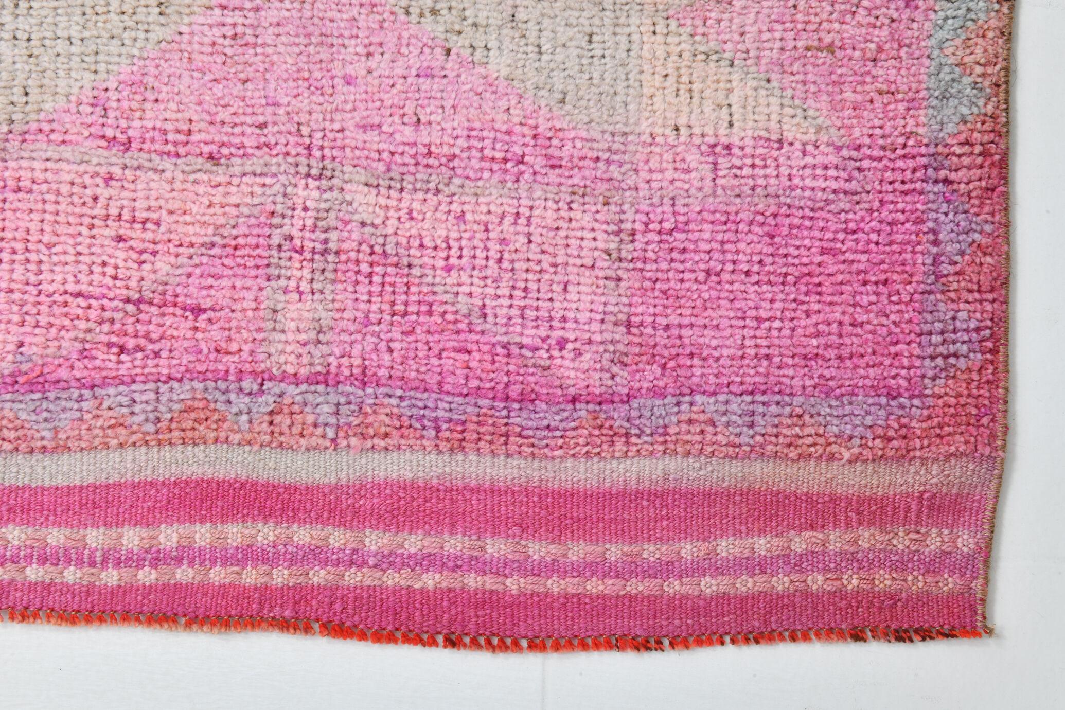 3x11 pale pink vintage runner rug 104x328cm