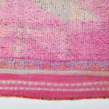 3x11 pale pink vintage runner rug 104x328cm