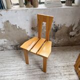 Set of 6 solid oak Seiltz chairs