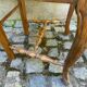 6 vintage Louis XV dining chairs with rush seats from the 20th century.