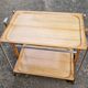 Vintage Textable folding rolling serving cart from the 1960s-70s