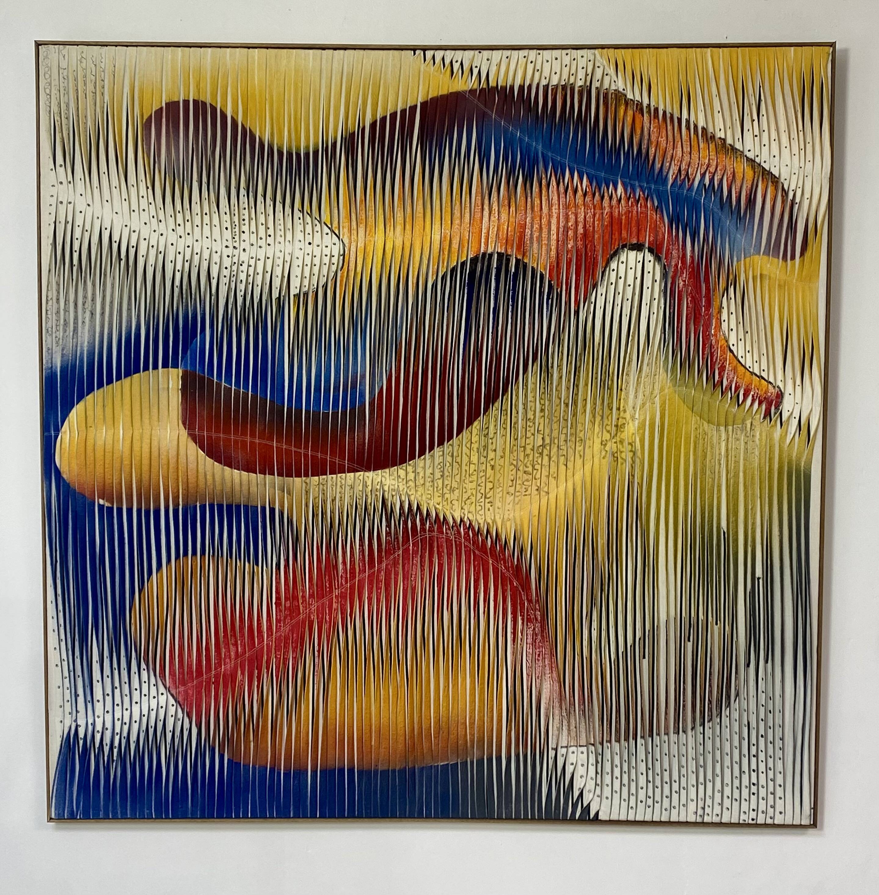 Textile sculpture-painting: The Dance of Colors