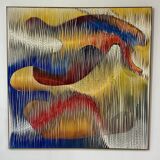 Textile sculpture-painting: The Dance of Colors