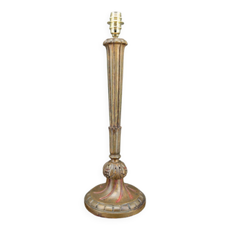 Large Art Deco lamp in gilded wood, France, circa 1920