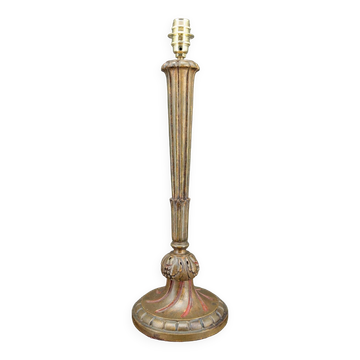 Grande lampe Art Deco en bois doré, France, circa 1920