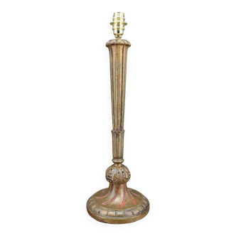 Grande lampe Art Deco en bois doré, France, circa 1920