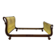 Mahogany lit empire from the early 19th century with swan necks and claw feet.