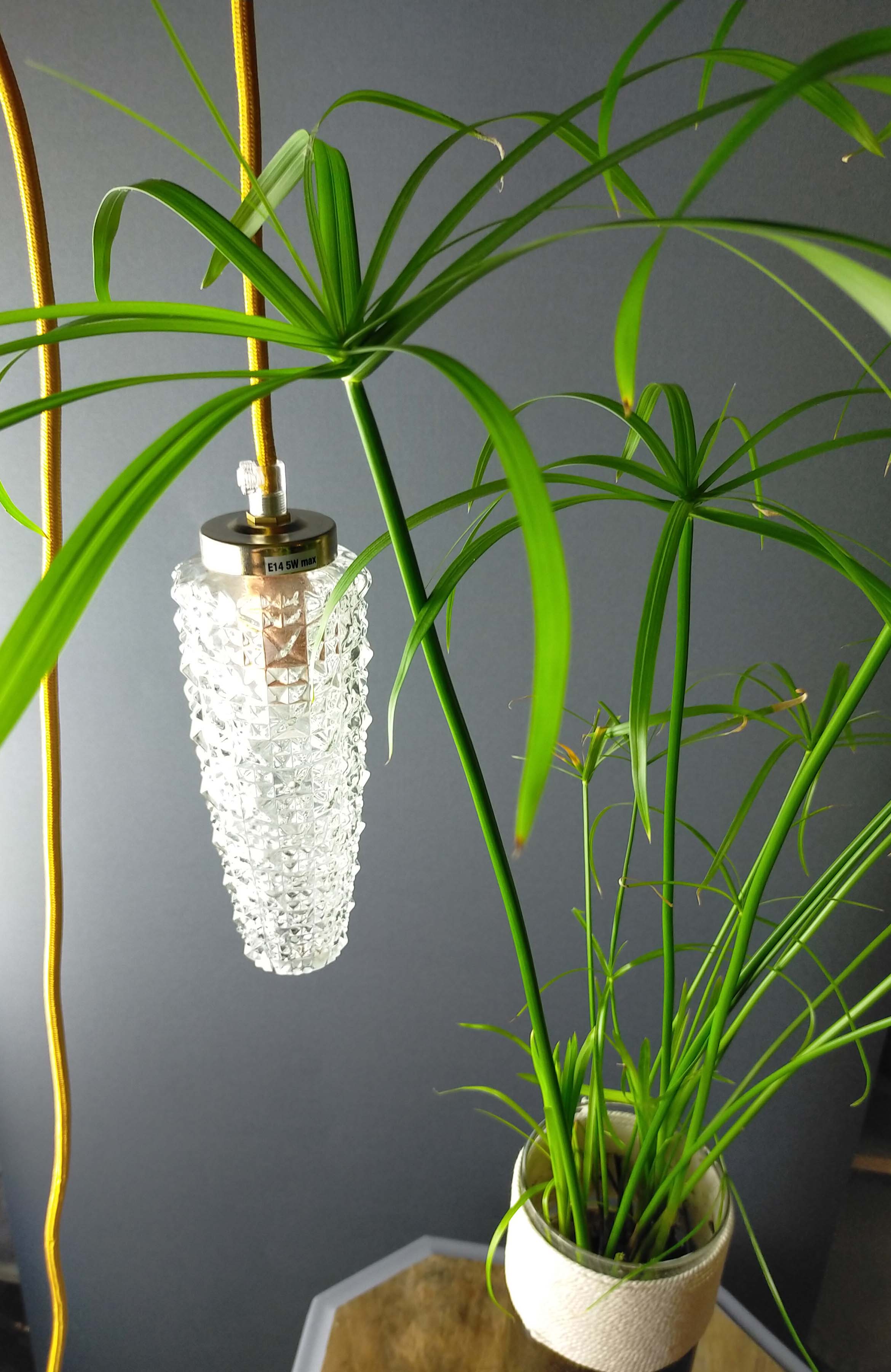 Vintage crystal spike walking lamp