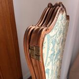 Old wooden and fabric screen