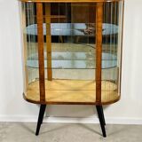 Art deco standing display case with glass slats
