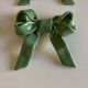 Set of 6 ribbon knife holders in green glazed earthenware 1980