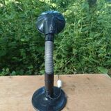 Large vintage black bedside desk lamp from the 1960s