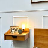 Vintage double bed and bedside tables