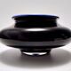 Postmodern Iridescent Black and Cornflower Blue Cased Glass Vase, Italy