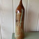 Glazed stoneware wall vase with tree decoration – ca. 1960–1980