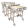 Nesting tables in patinated iron.