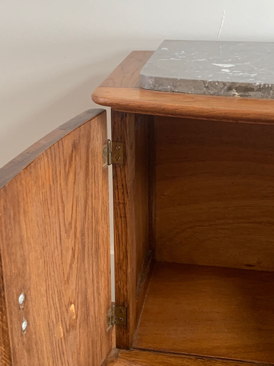 Low cabinet 2 doors with marble