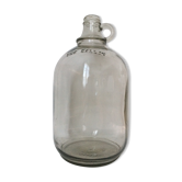 Cylinder transparent cylindrical demijohn of "one gallon"