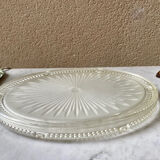 Oval pressed glass trifle art deco 1900