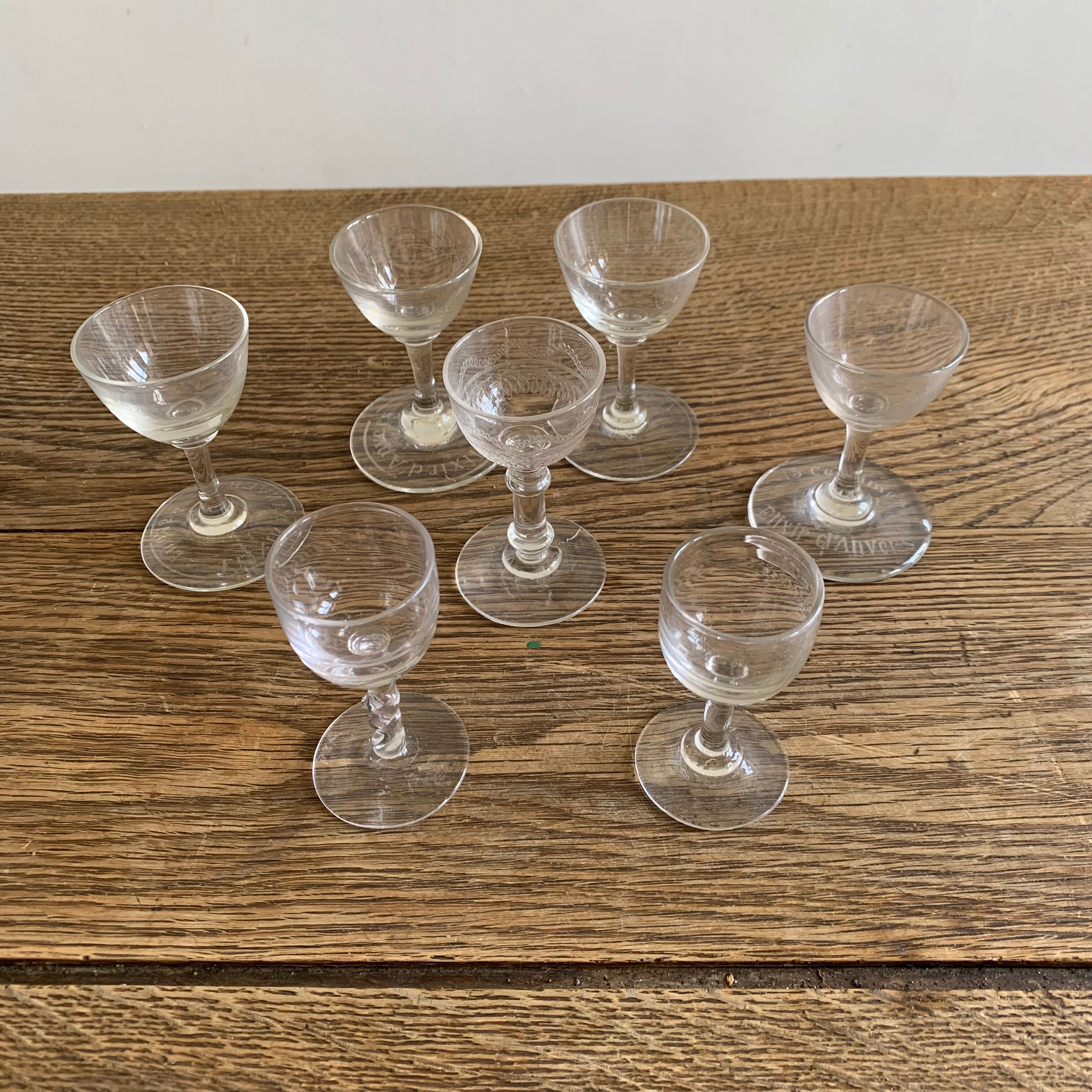 Liquor glasses