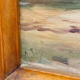 Painting: seascape - seaside in Brittany signed À Jabiol around 1900