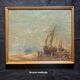 Pair of Impressionist paintings, Oil on canvas 1830, Romantic seascape
