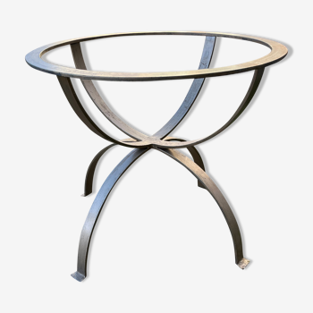 Pied de table design en fonte de bronze années 60