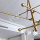 Brass & Borosilicate Glass Suspension "RD15 6 ARMS" design Schwung