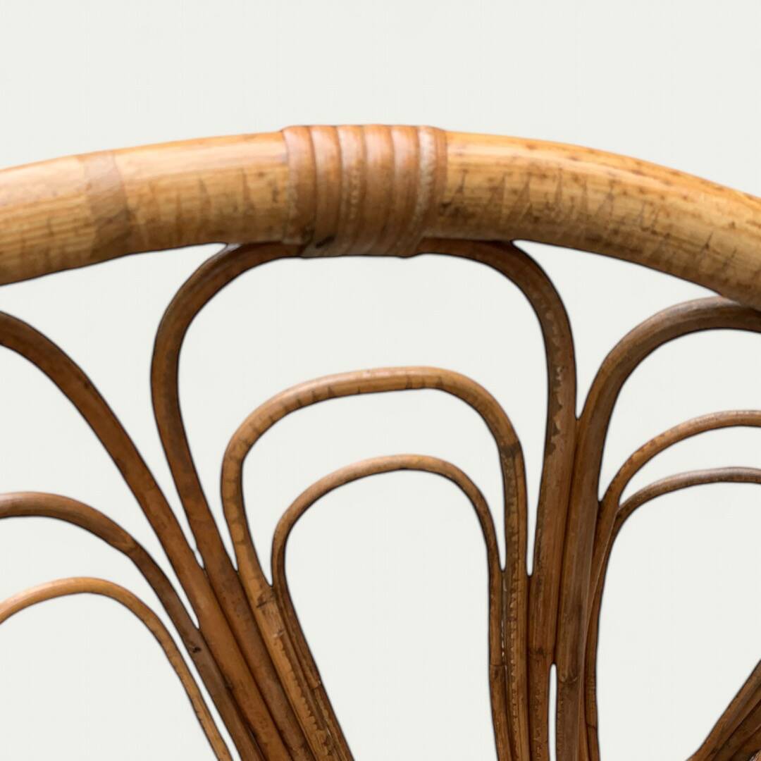 Children's rattan basket bed 1960