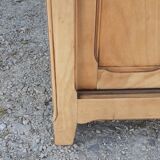 Parisian cabinet with 2 sliding doors 1 shelf solid beech