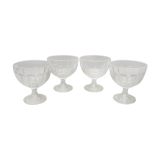 Lot of 4 art deco glasses cups