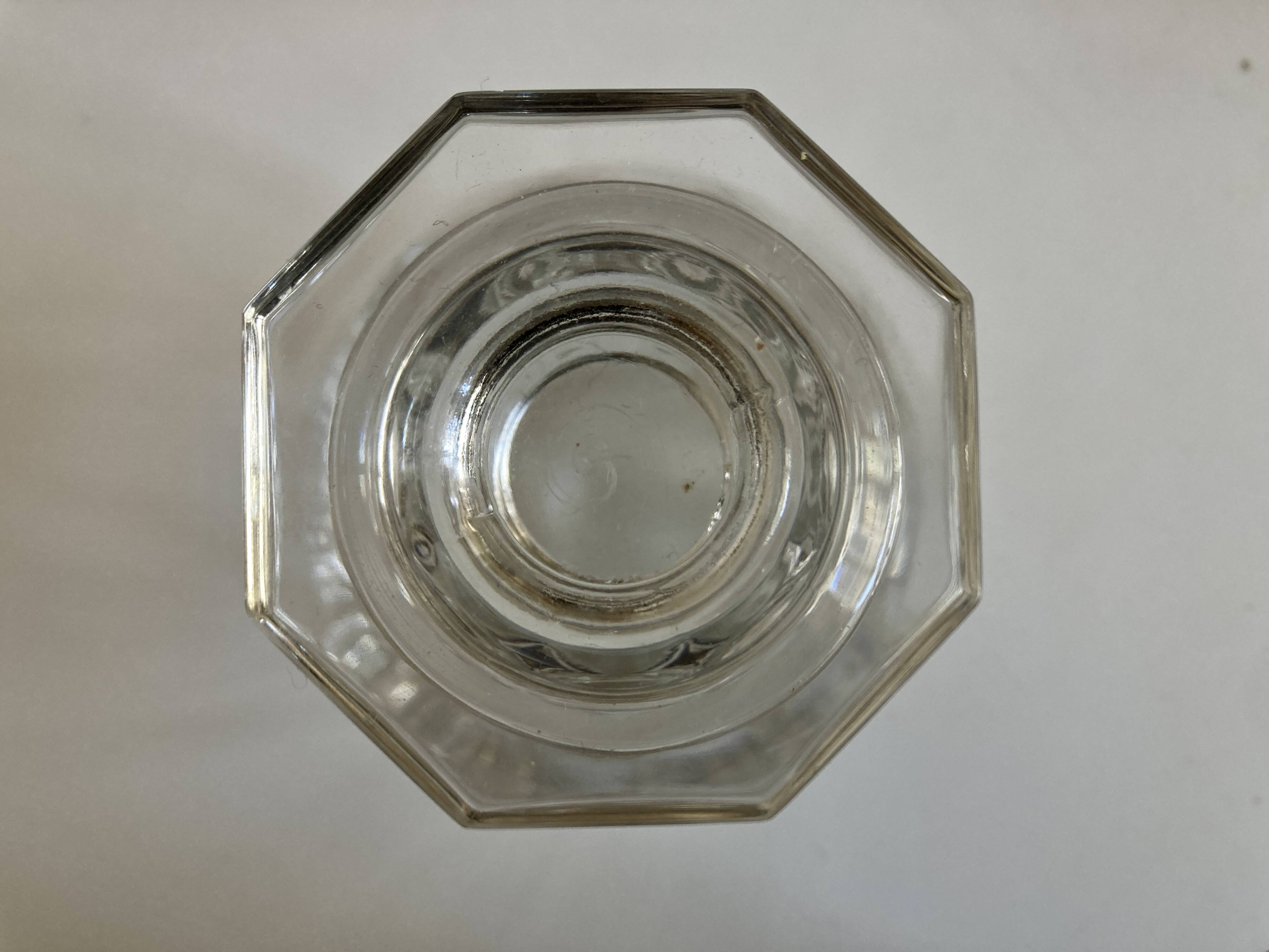 Cut crystal decanter with flat ribs, 1960