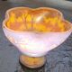 Large bowl on pedestal Daum Nancy – Lakeside landscape 1910