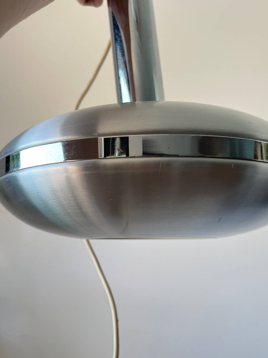 Suspension vintage UFO aluminium space age - années 70