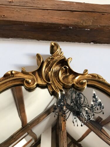 Miroir doré style baroque