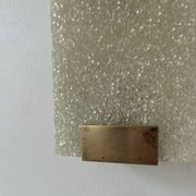 Pair of vintage wall lights, granite perspex and brass, France 1960