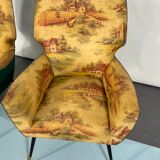 Mid-century modern set of two Italian armchairs from 50s