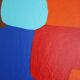 Peinture figurative minimaliste " A hug" 100x81cm