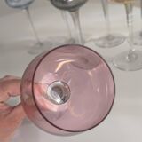 Set of 6 Alsace iridescent crystal glasses