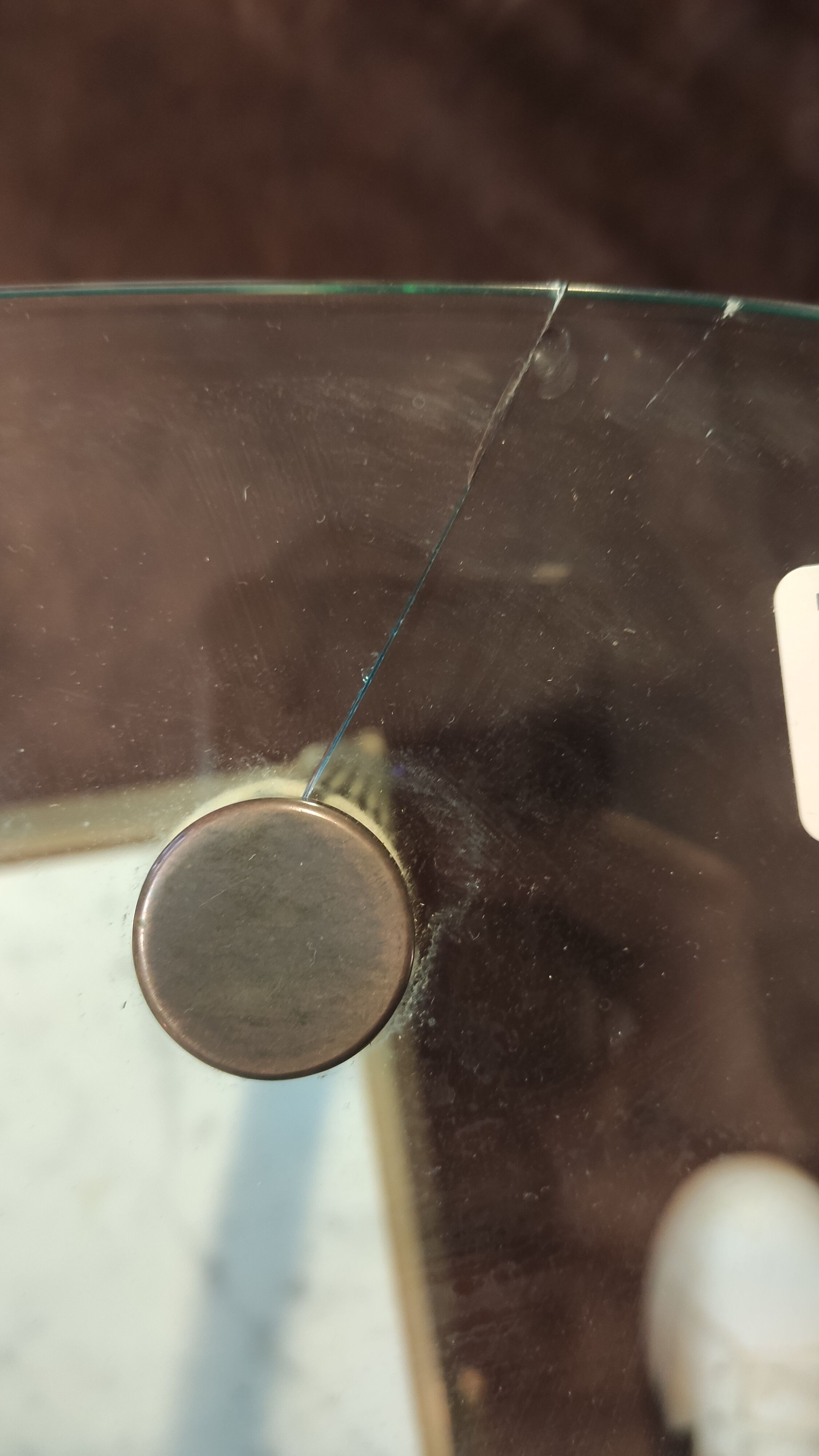 Glass, brass and marble coffee table