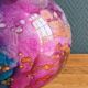 Lamp "Laque Line" Jean-Noël Bouillet (JNB) - Painted Glass Globe Signed