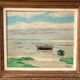 Marine painting by JP. Guinegault - Oil on canvas & gilded frame 60 x 70cm