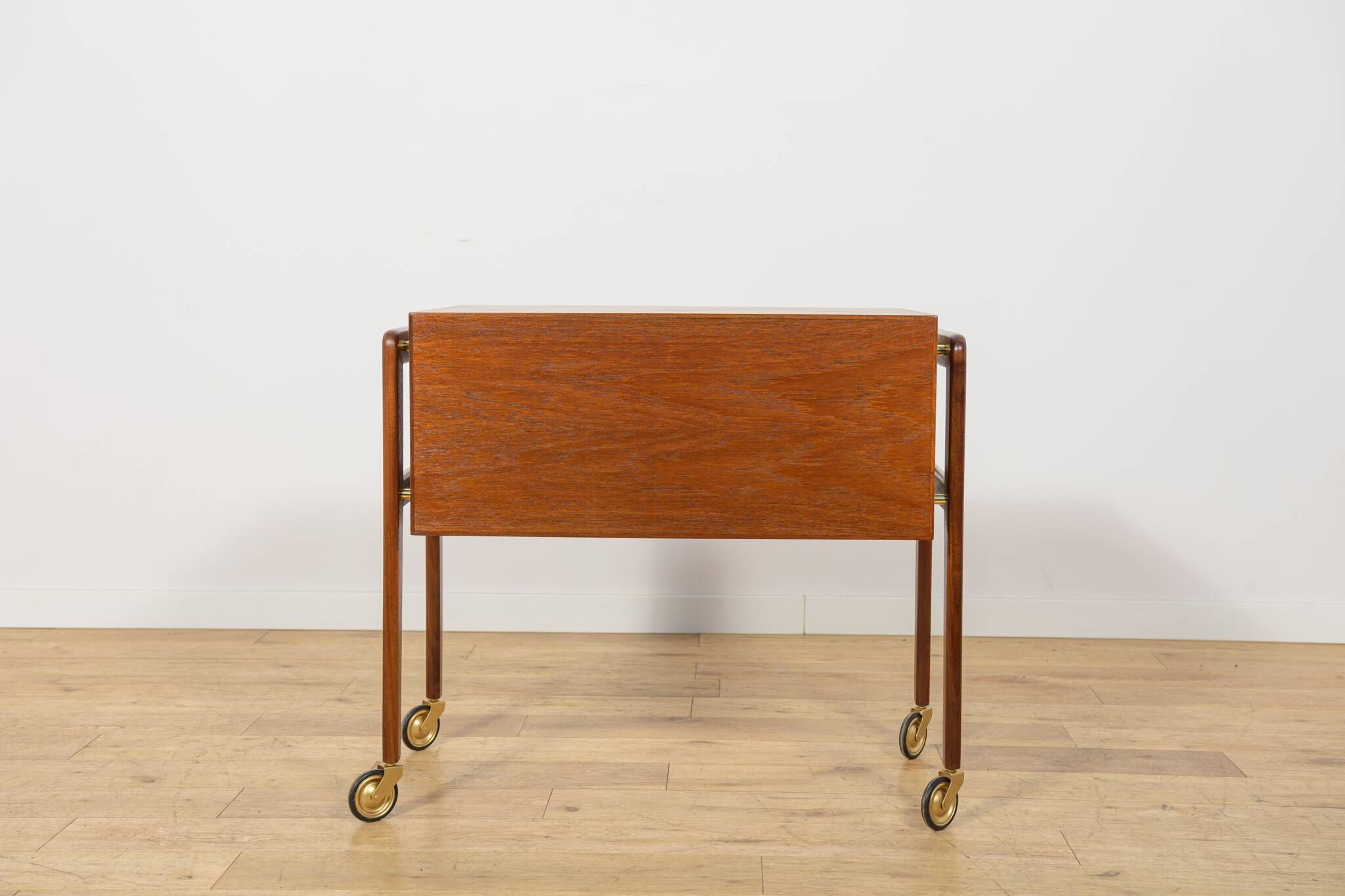 Mid-Century Teak Serving Trolley on Castors, Denmark, 1960s