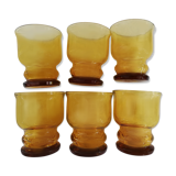 Set of 6 vintage jaunes