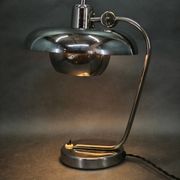 Rare lampe de bureau réglable en chrome Bauhaus des années 1930, Tchécoslovaquie