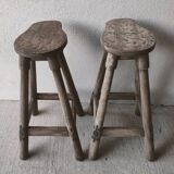 Pair of rustic high stools