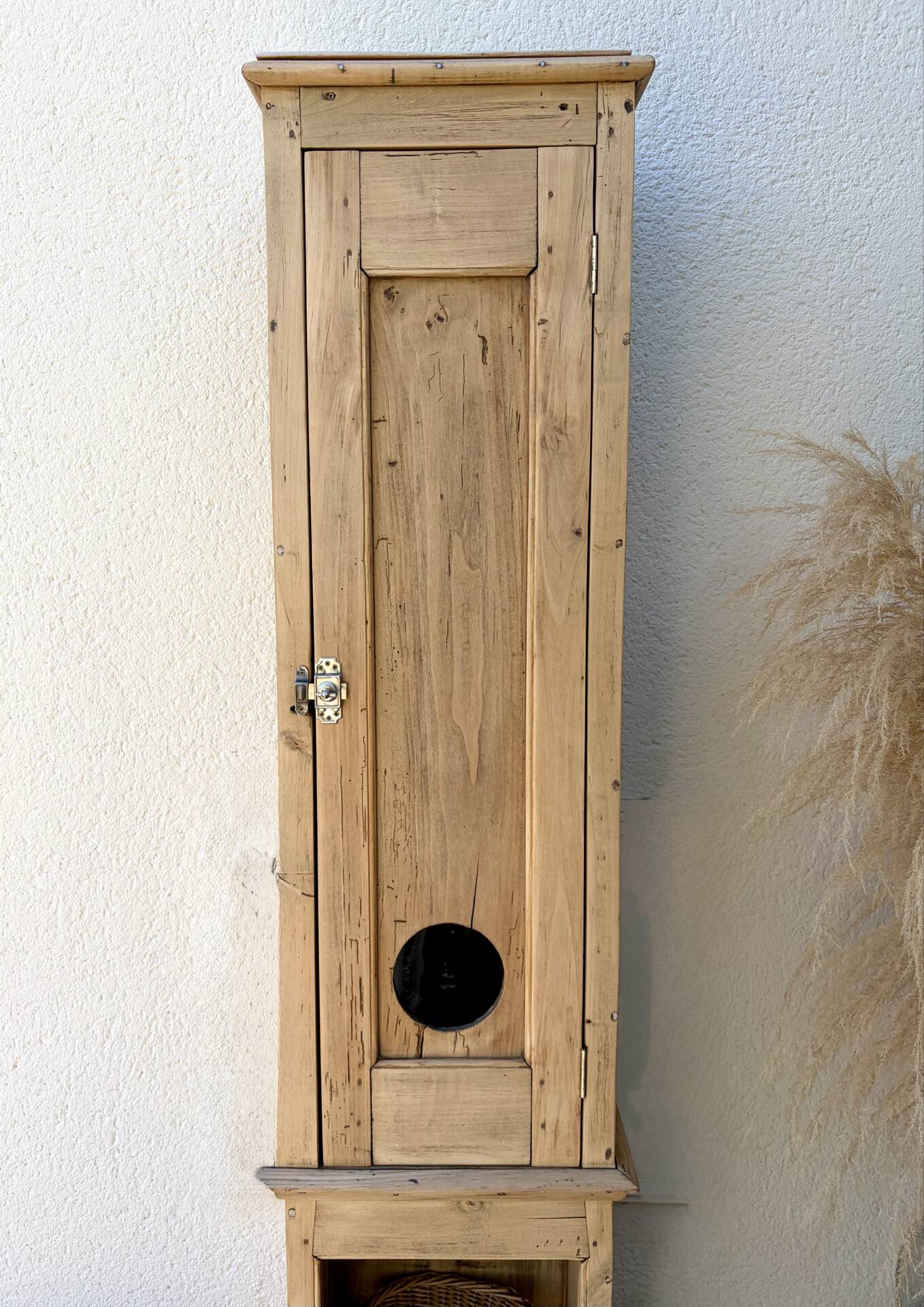 Small wardrobe in raw wood