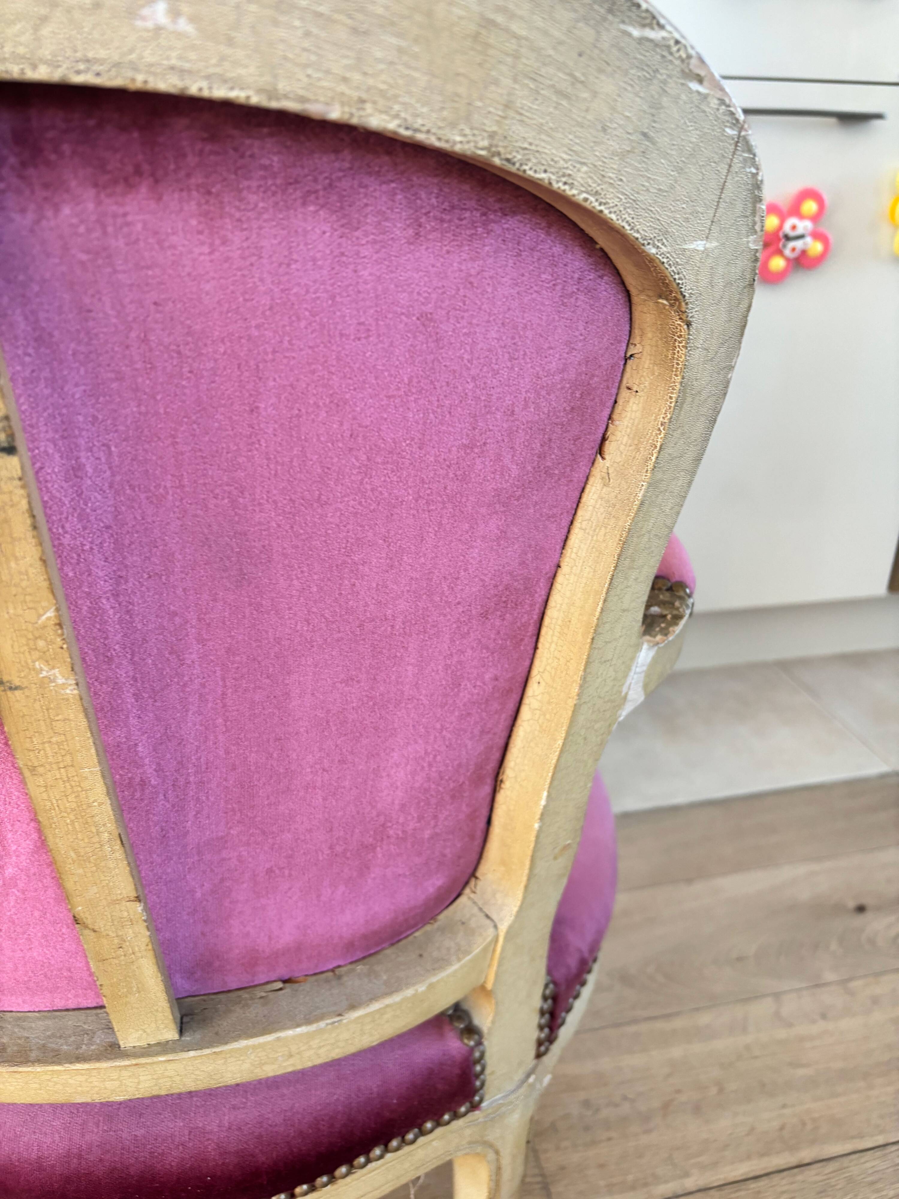 Pair of Louis XV style cabriolet armchairs