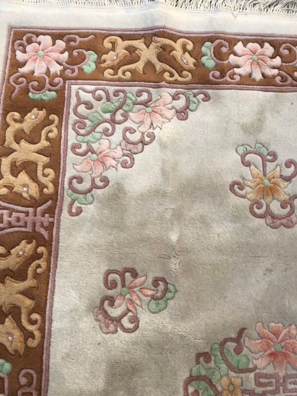 Tapis vintage chinois fait main 140x207 cm