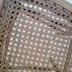 Set of 4 antique bistro chairs canned seats